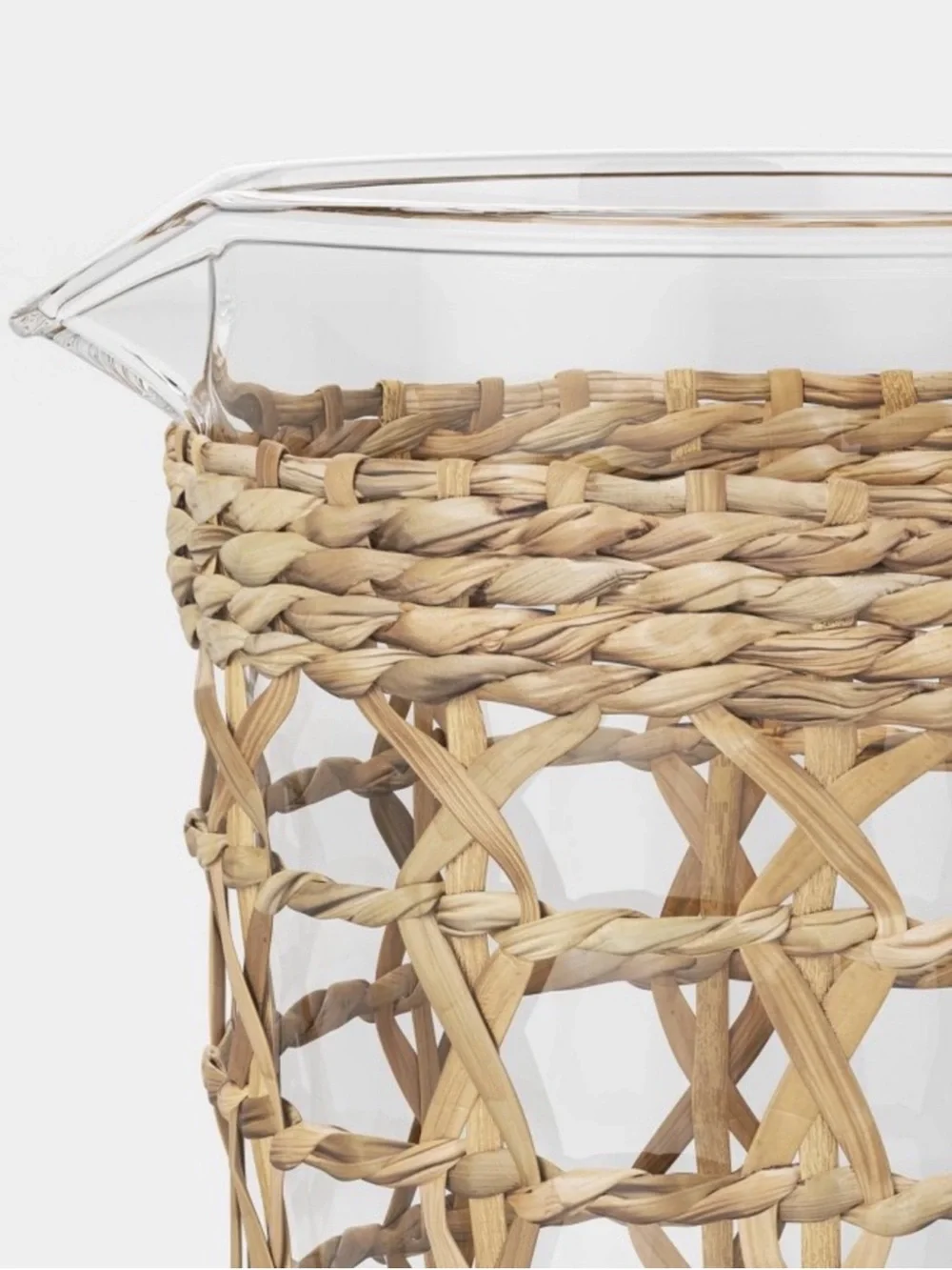 New Threshold 43.95oz Woven Rattan Beverage Pitcher 2026 Collection Hard to Find